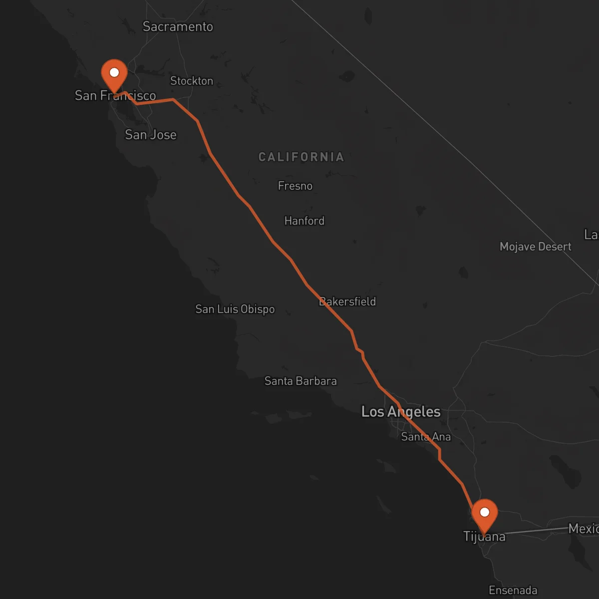 Ruta San Francisco - Tijuana