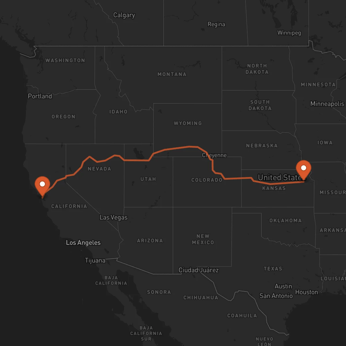 Ruta Topeka - San Francisco