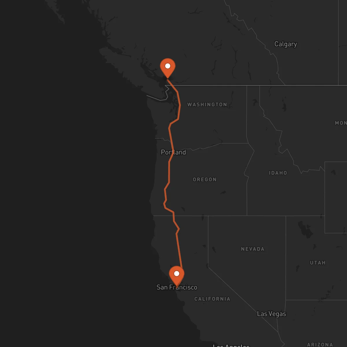 Ruta San Francisco - Vancouver