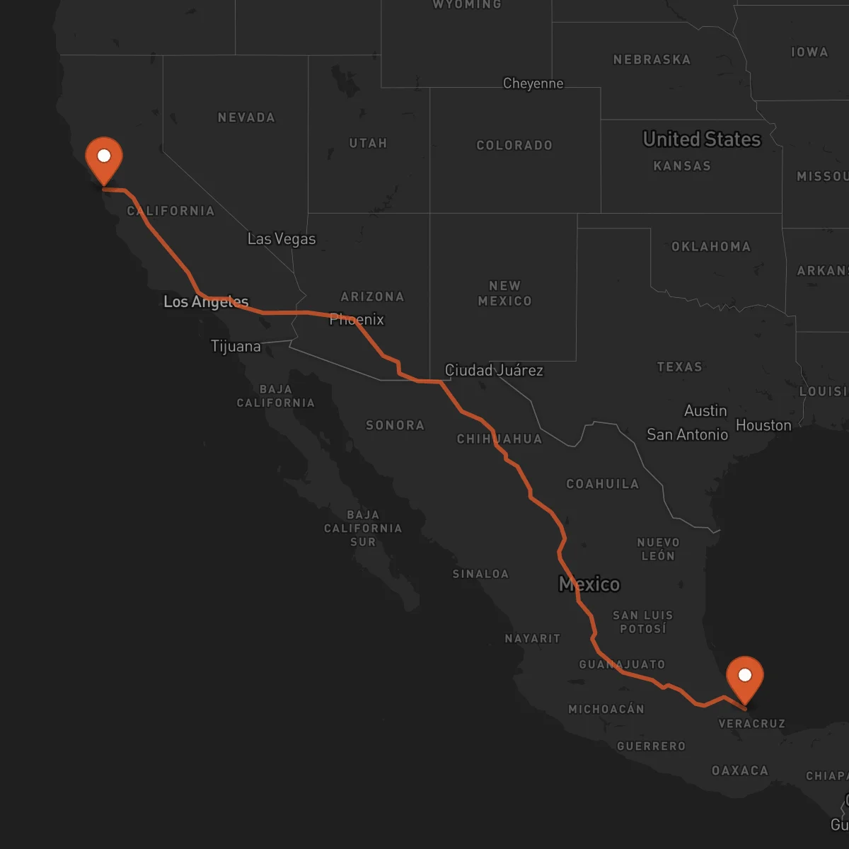 Ruta Veracruz - San Francisco
