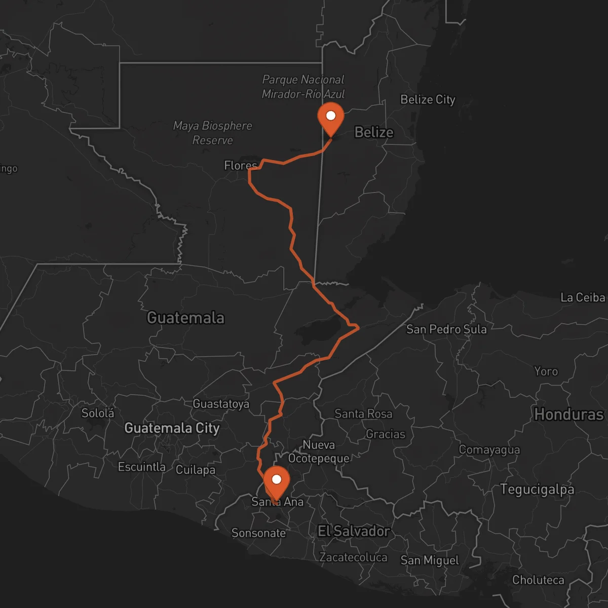 Ruta San Ignacio - Santa Ana
