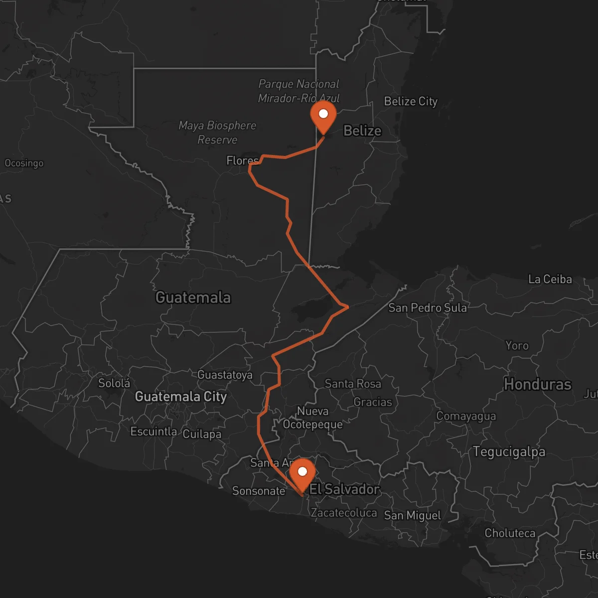 Ruta San Ignacio - Santa Tecla