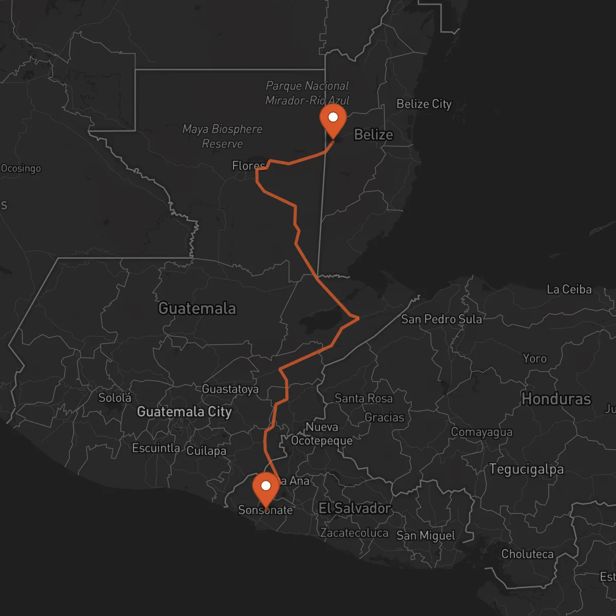 Ruta San Ignacio - Sonsonate