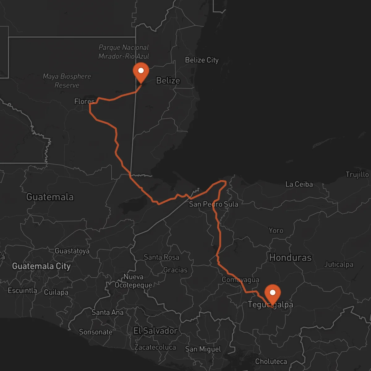 Ruta Tegucigalpa - San Ignacio
