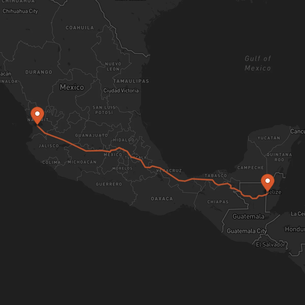 Ruta San Ignacio - Tepic
