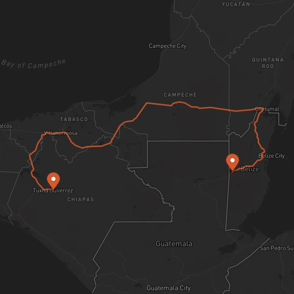 Ruta San Ignacio - Tuxtla Gutiérrez