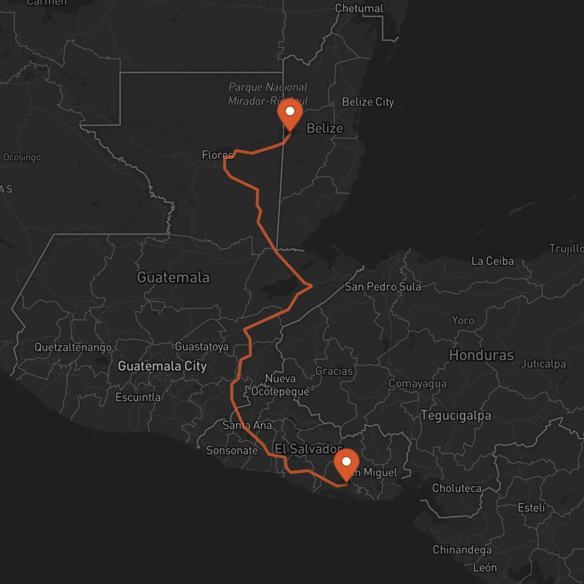 Ruta San Ignacio - Usulután