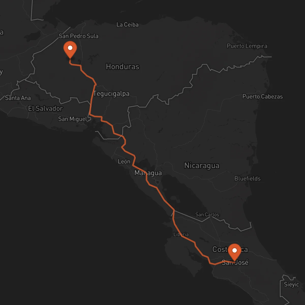 Ruta Santa Bárbara - San José