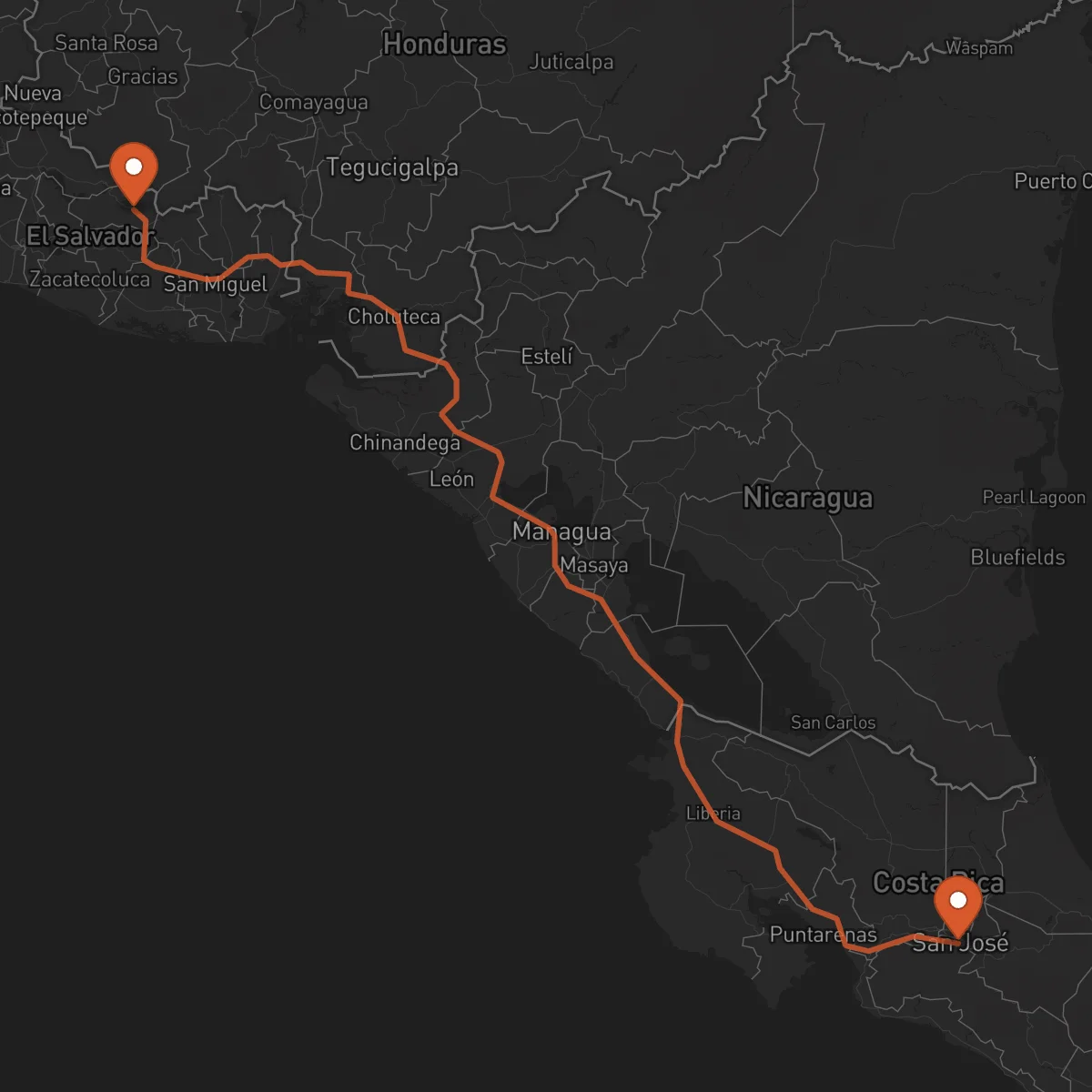 Ruta Sensuntepeque - San José