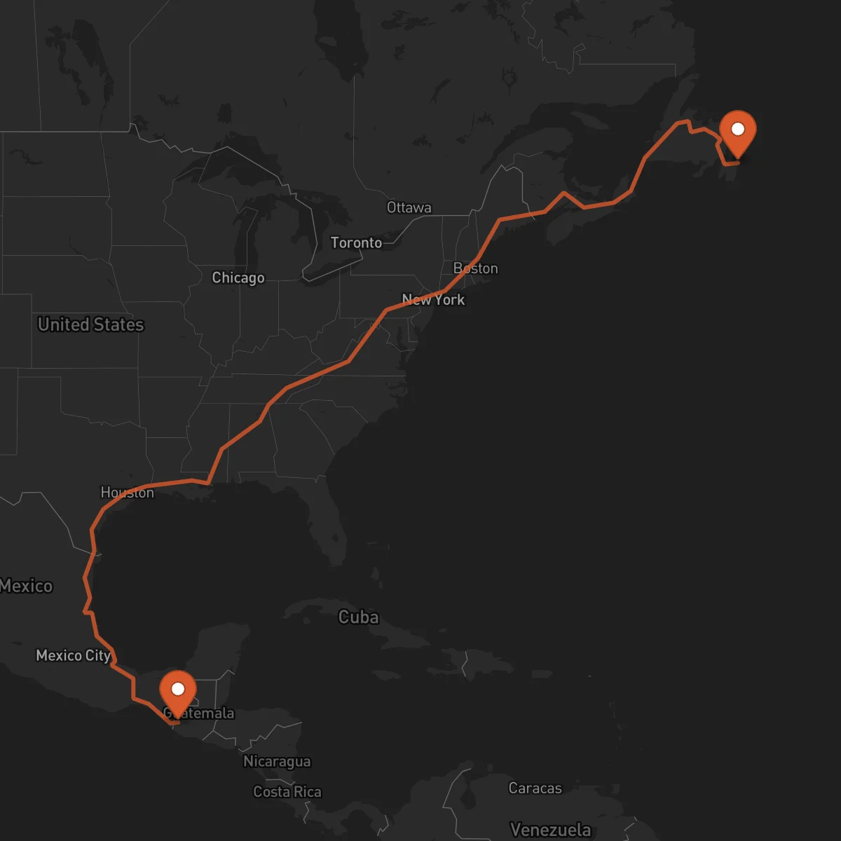 Ruta San Juan de Terranova (St. John's) - San Marcos