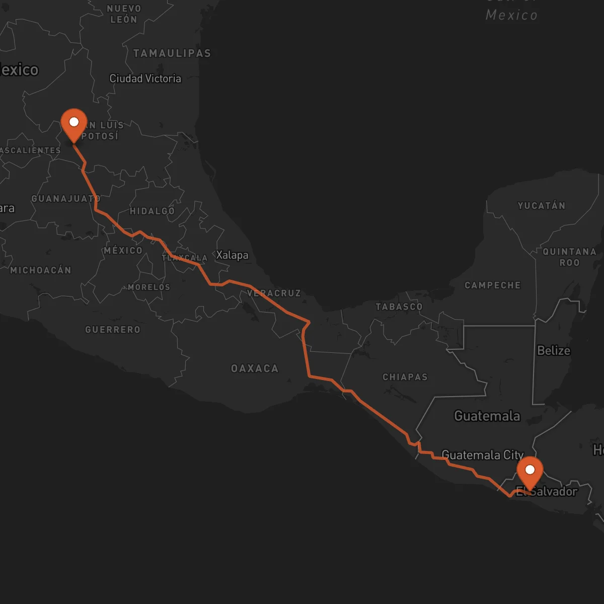 Ruta Santa Tecla - San Luis Potosí