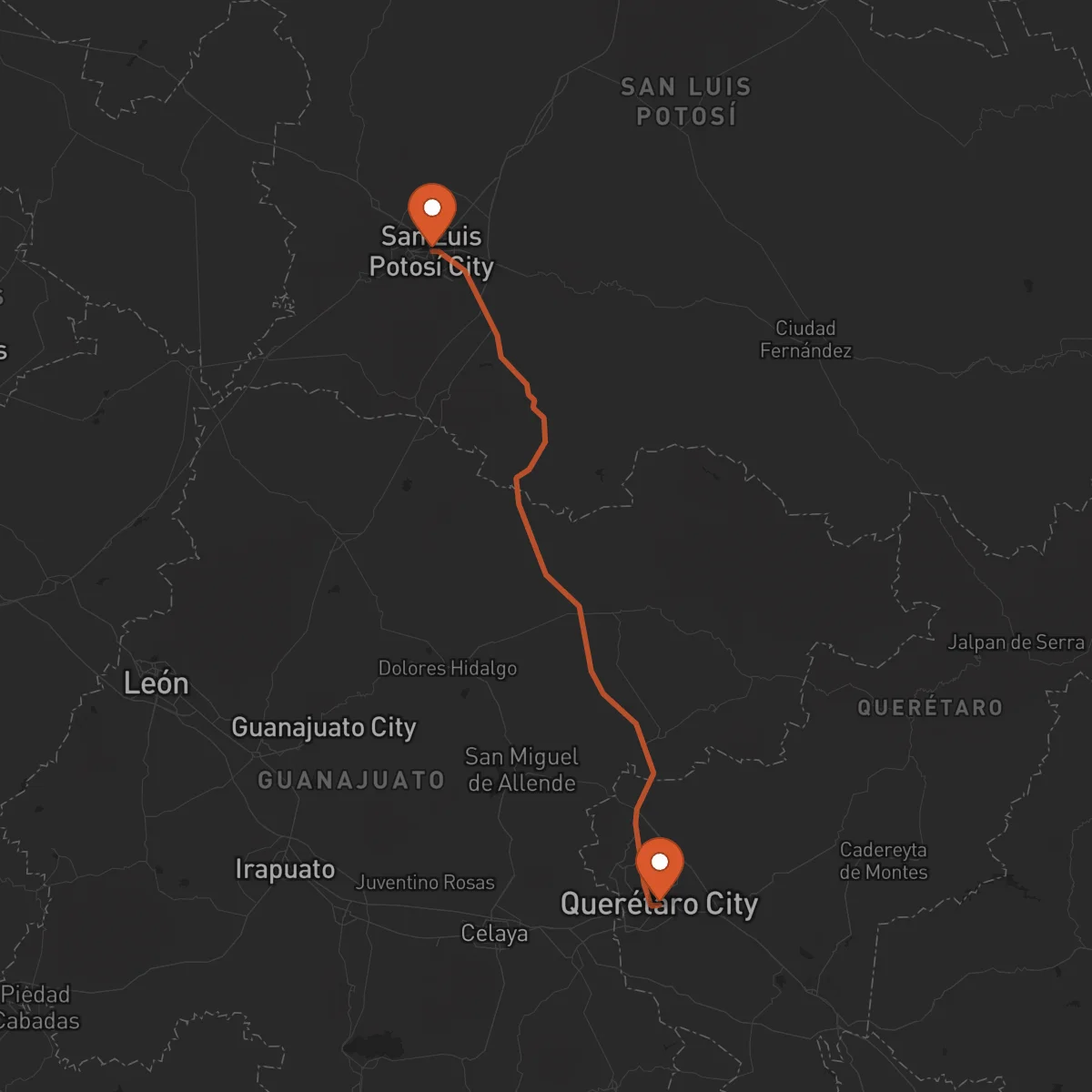 Ruta San Luis Potosí - Santiago de Querétaro