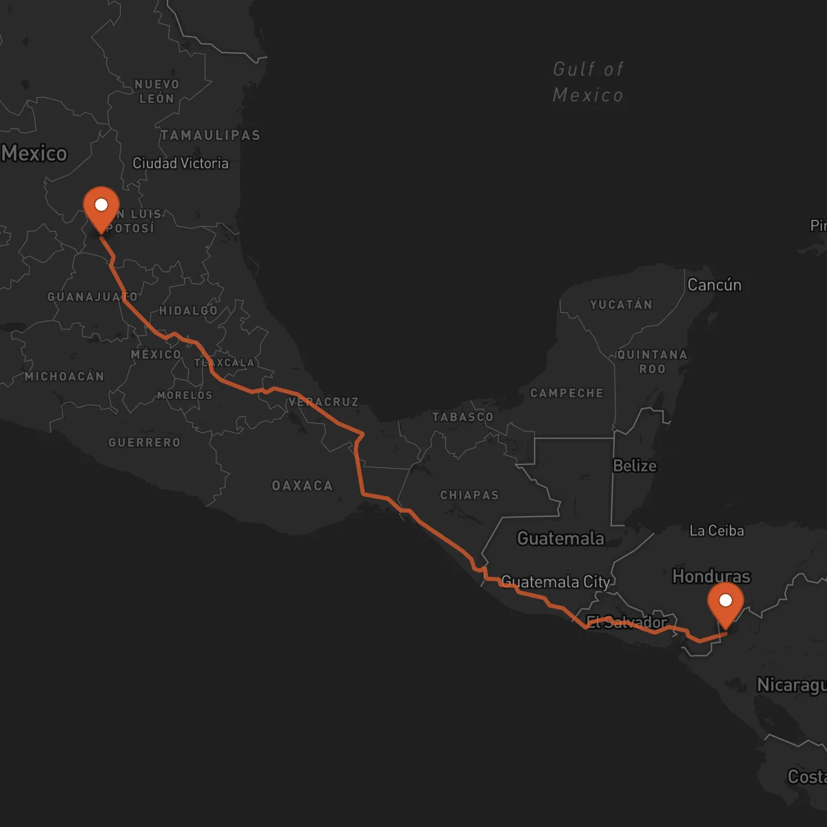 Ruta San Luis Potosí - Somoto
