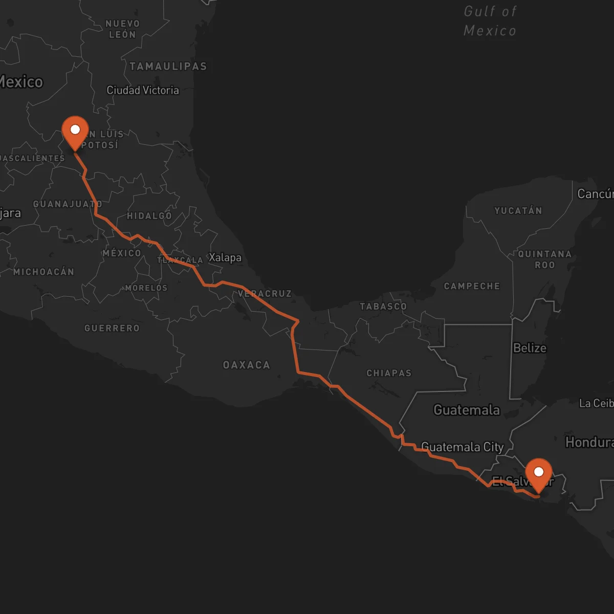 Ruta Usulután - San Luis Potosí