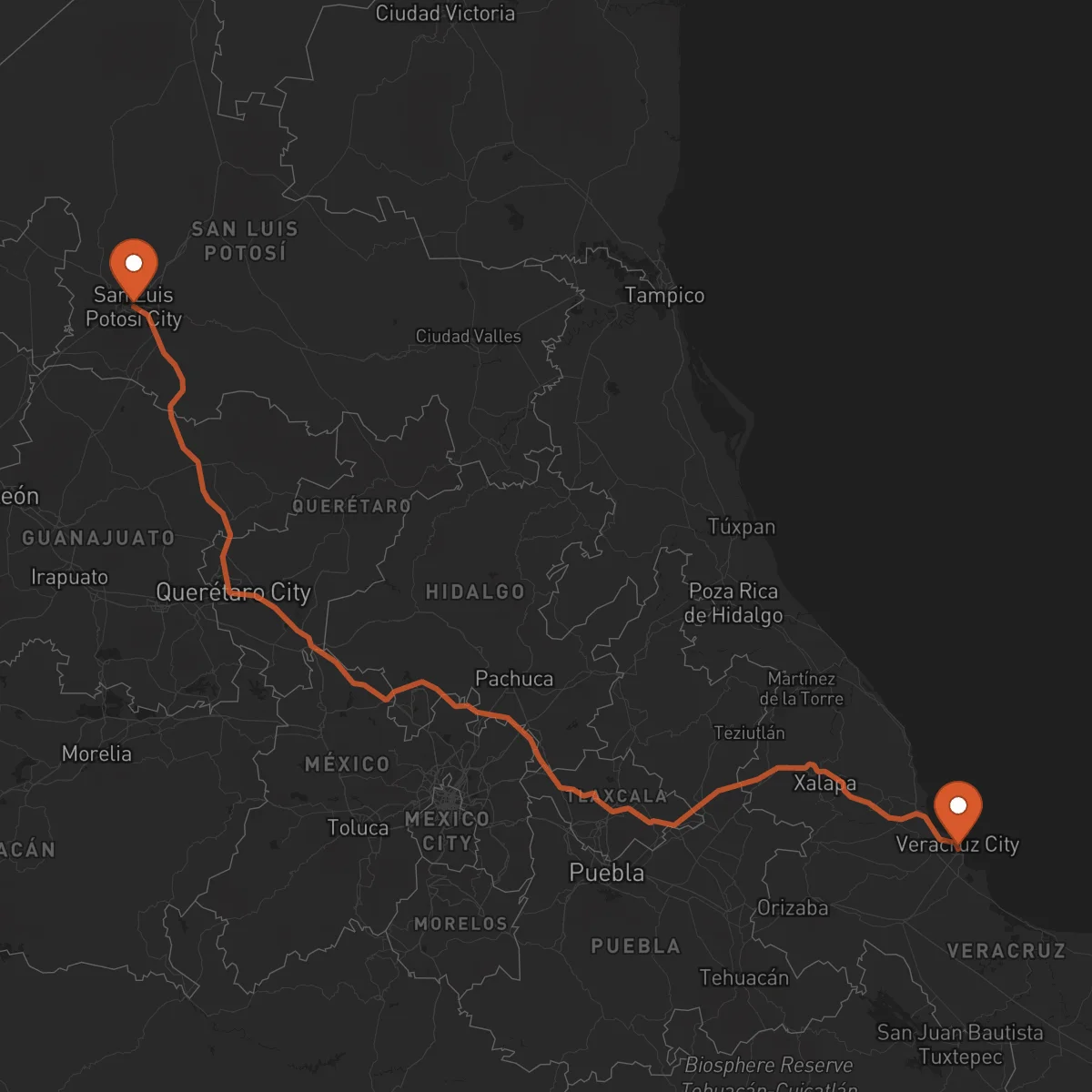 Ruta San Luis Potosí - Veracruz