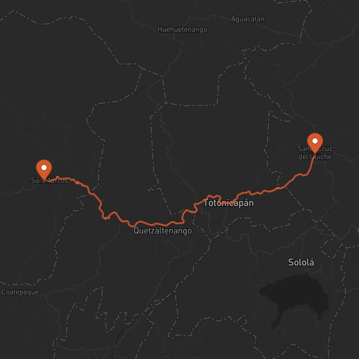 Ruta Santa Cruz del Quiché - San Marcos