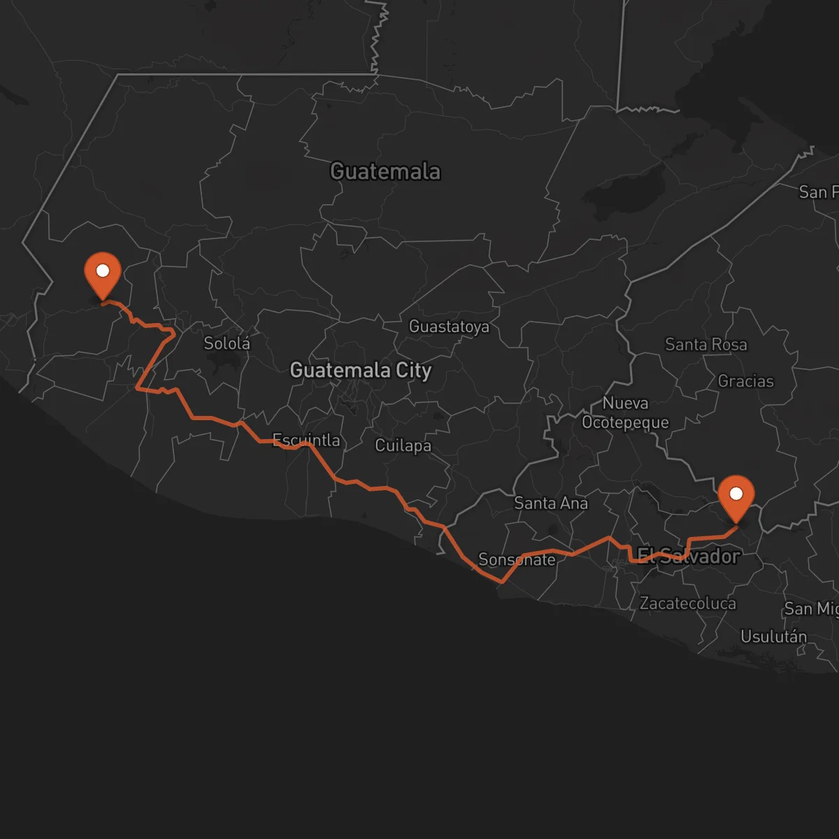 Ruta Sensuntepeque - San Marcos