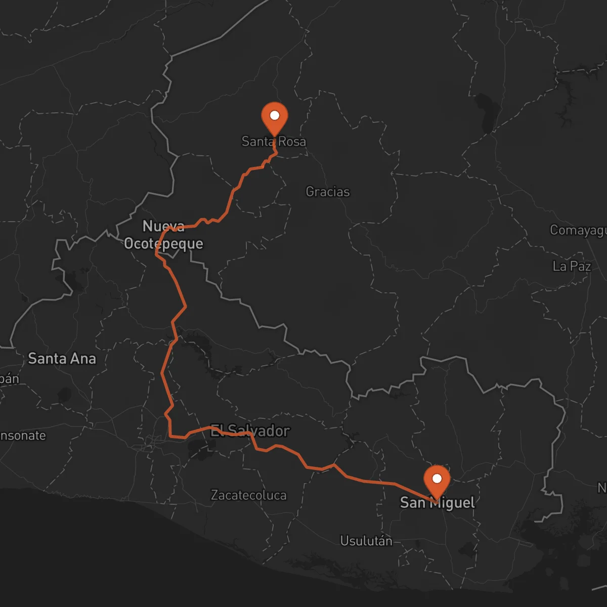 Ruta San Miguel - Santa Rosa de Copán