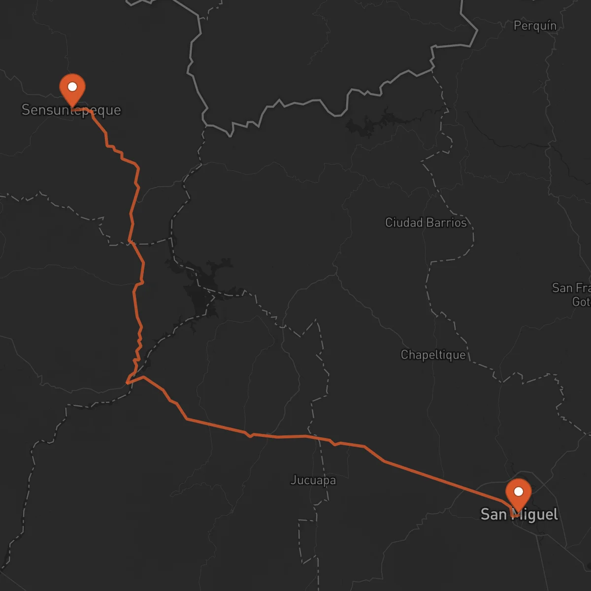 Ruta San Miguel - Sensuntepeque