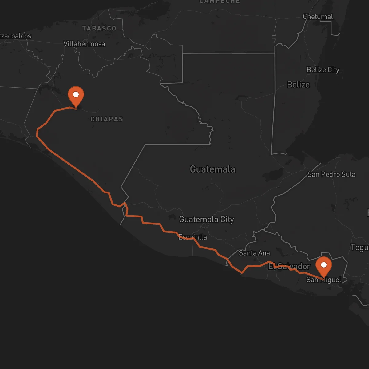 Ruta San Miguel - Tuxtla Gutiérrez