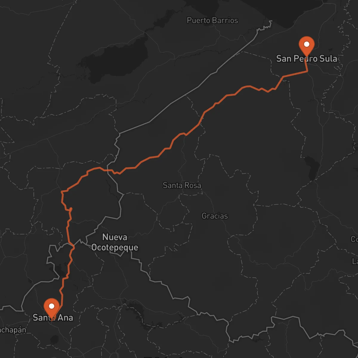 Ruta 산페드로술라 - 산타아나