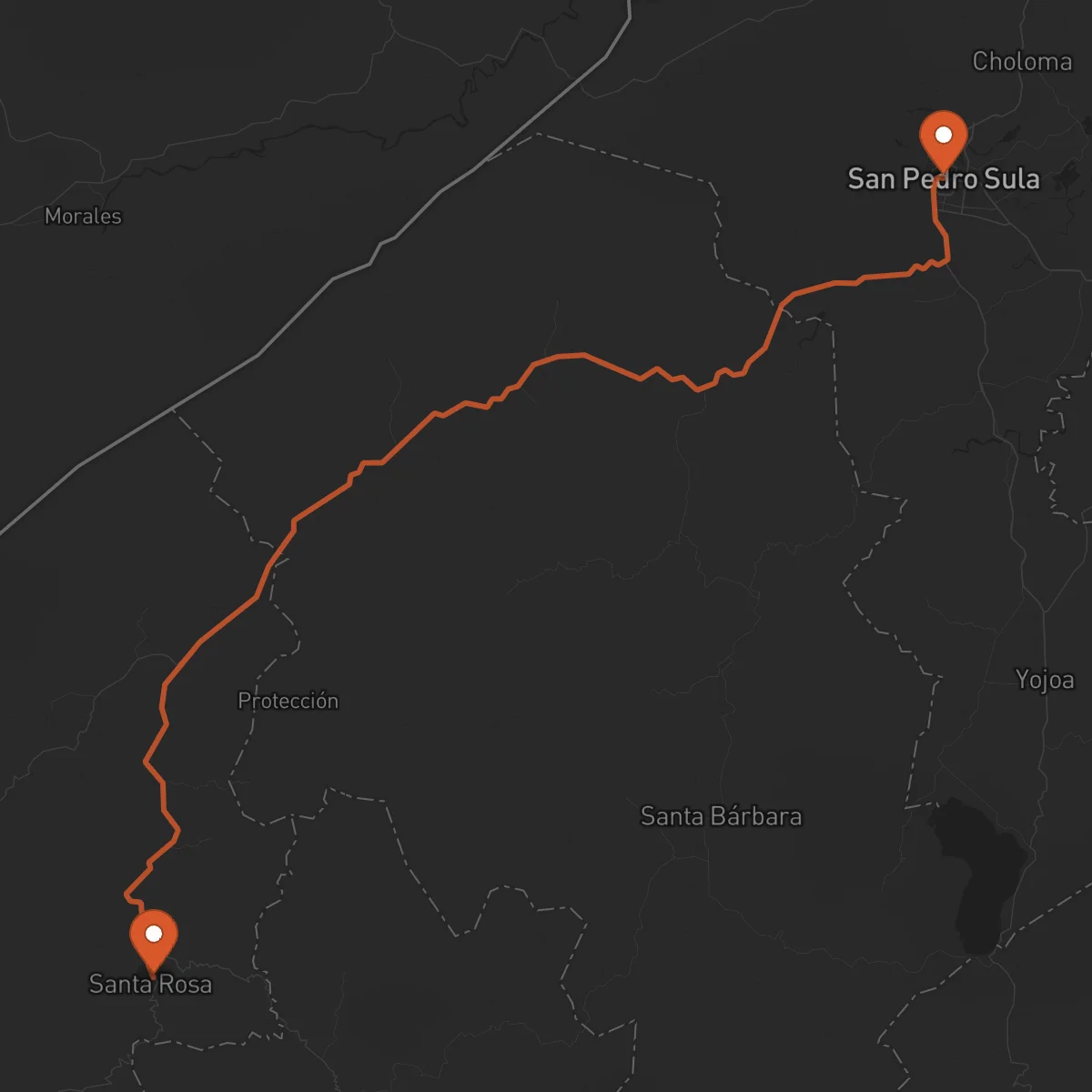 Ruta Santa Rosa de Copán - San Pedro Sula
