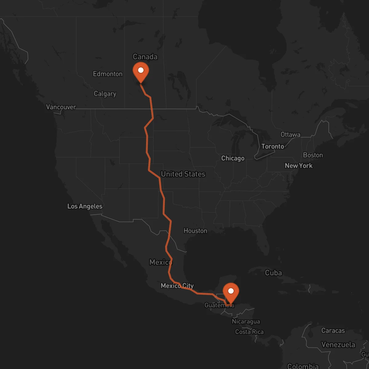 Ruta San Pedro Sula - Saskatoon