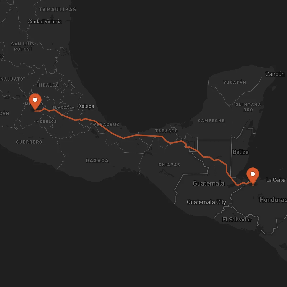 Ruta Toluca - San Pedro Sula