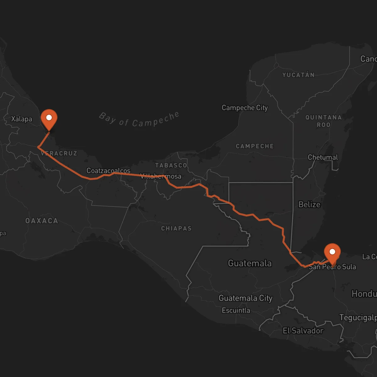 Ruta Veracruz - San Pedro Sula