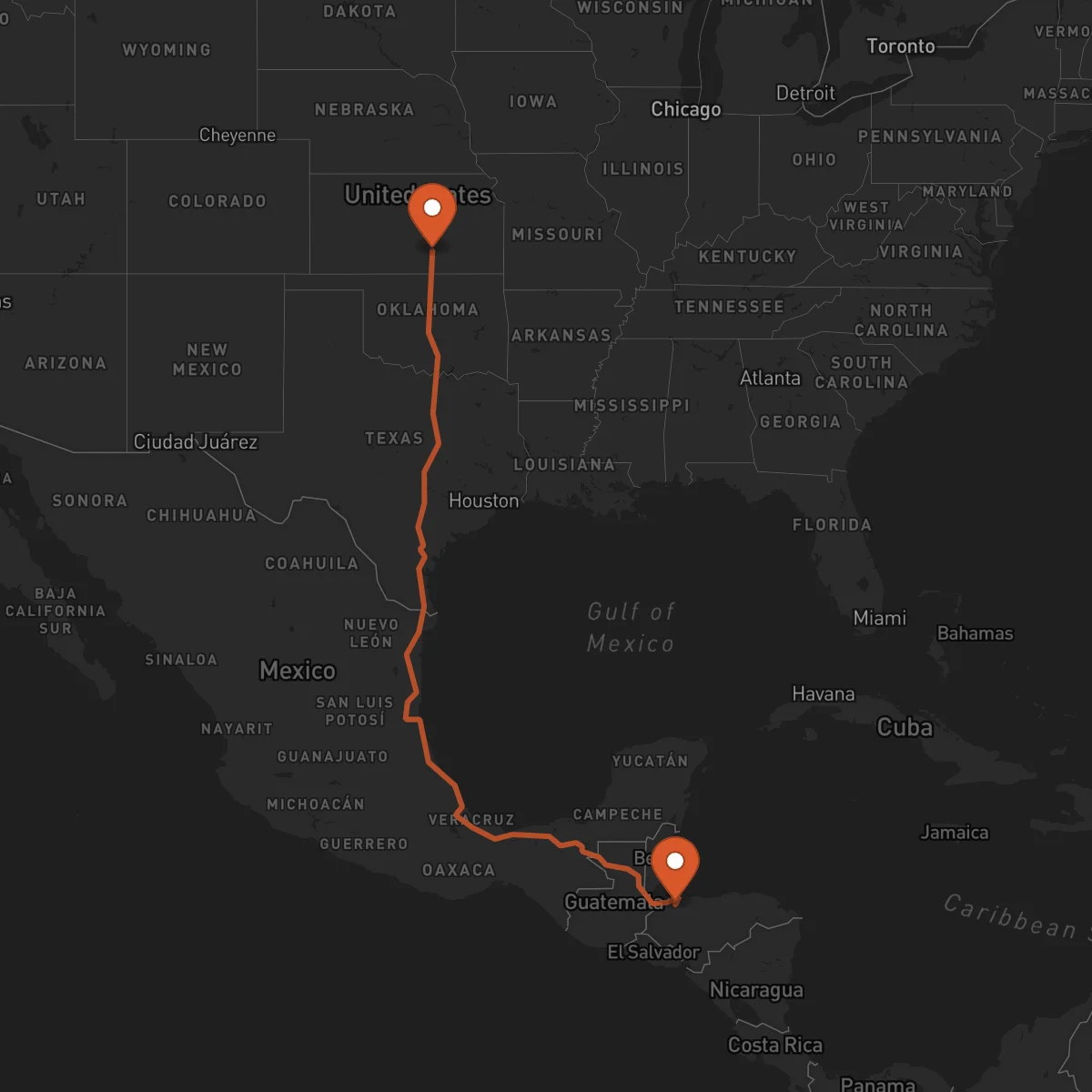 Ruta San Pedro Sula - Wichita