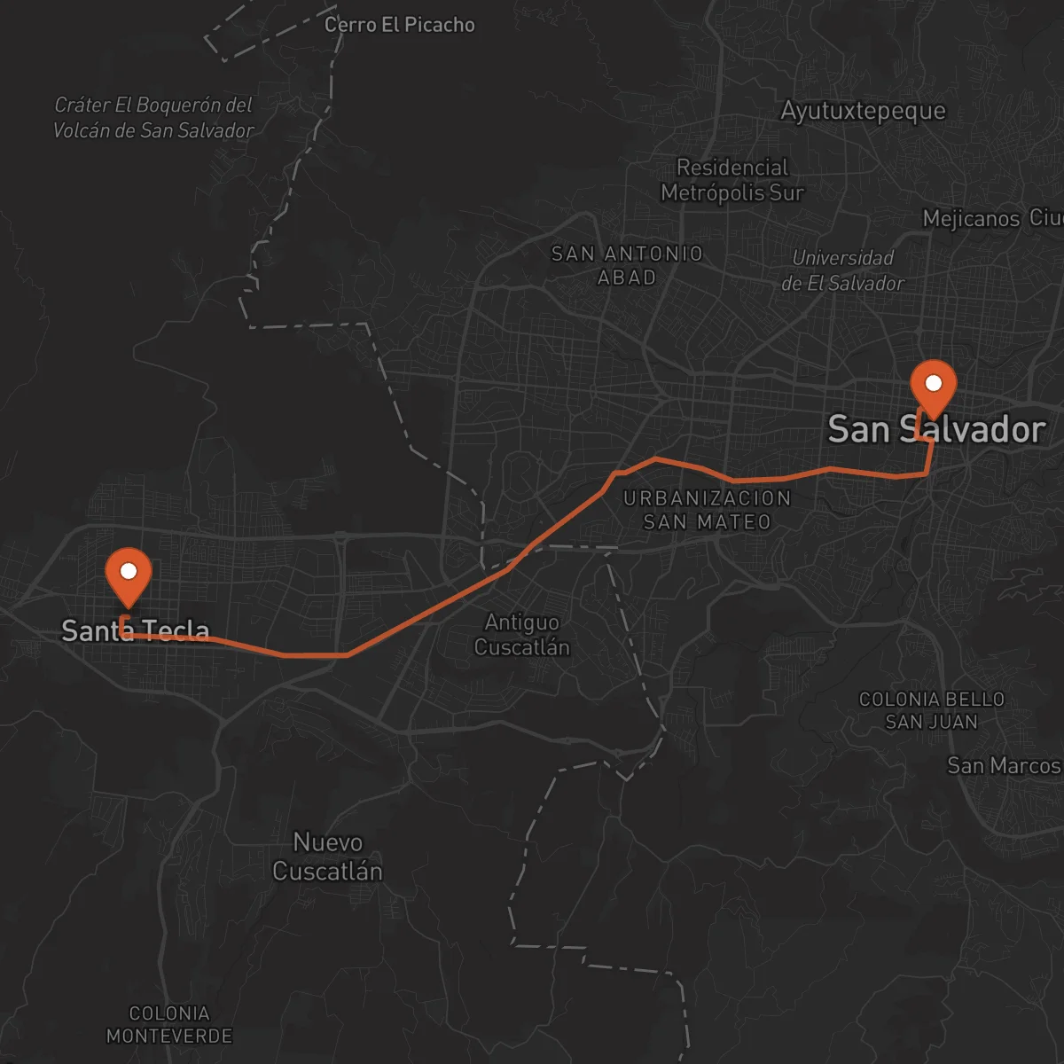 Ruta San Salvador - Santa Tecla