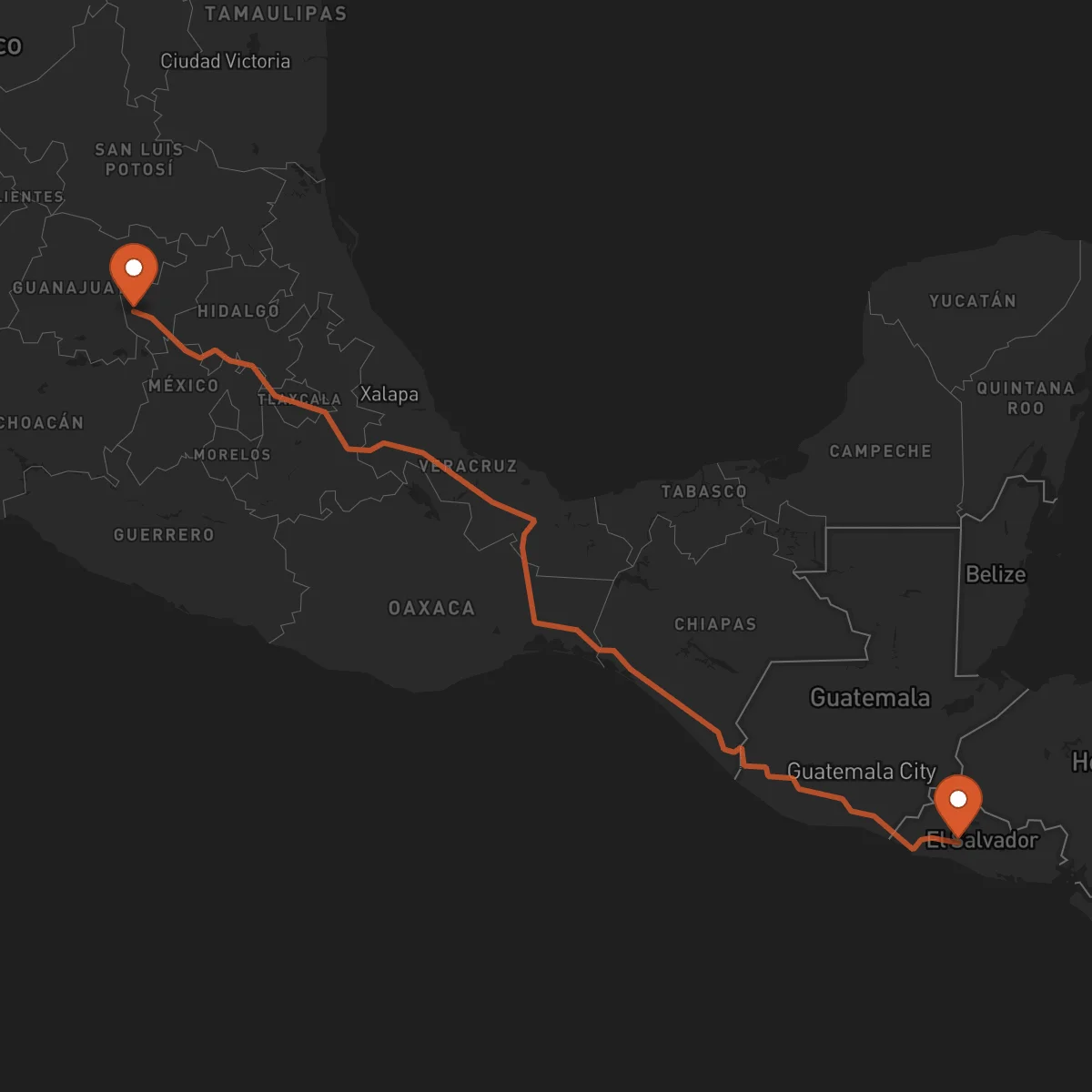 Ruta San Salvador - Querétaro
