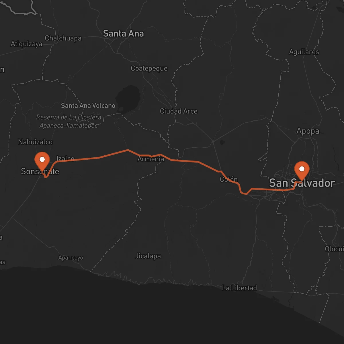 Ruta San Salvador - Sonsonate