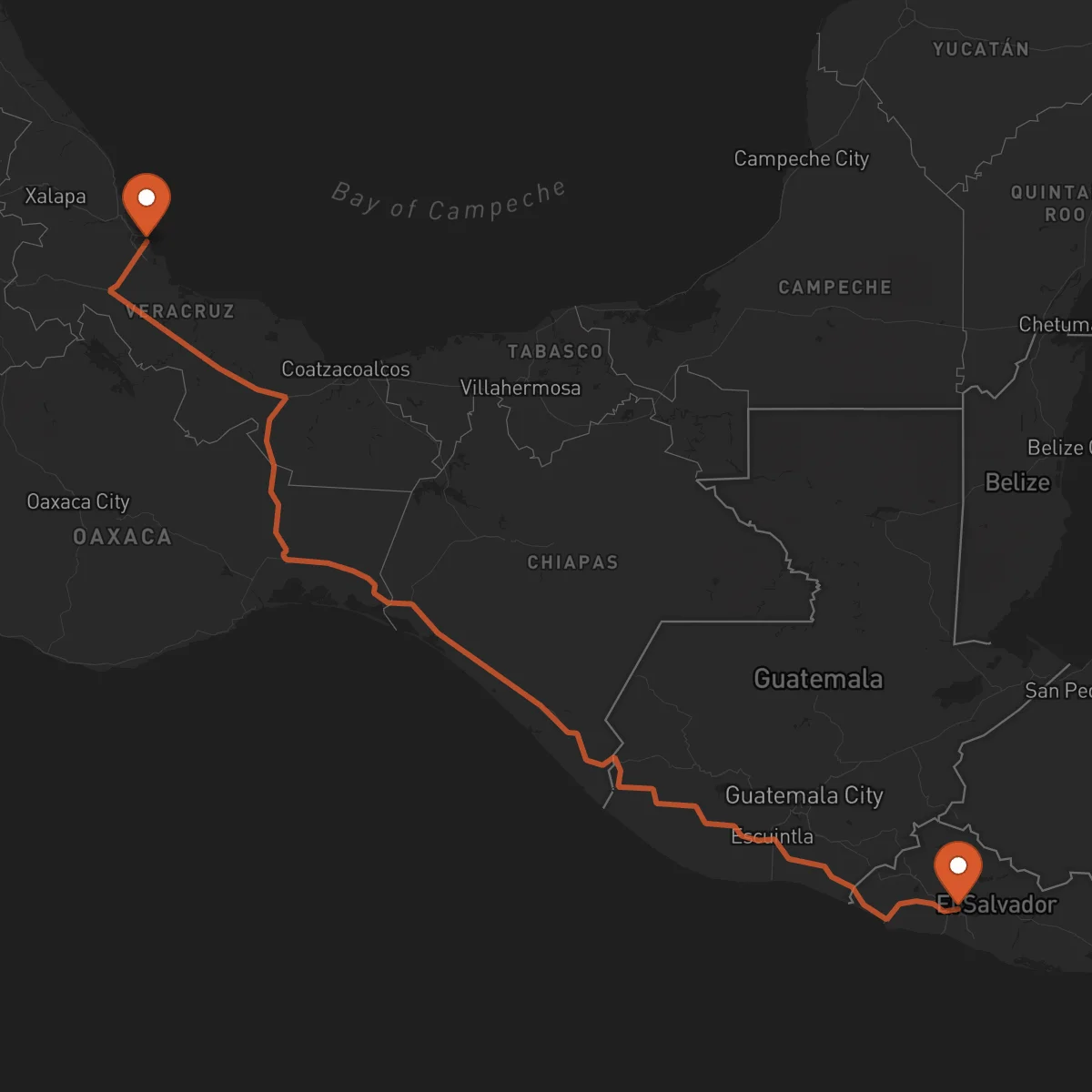 Ruta San Salvador - Veracruz