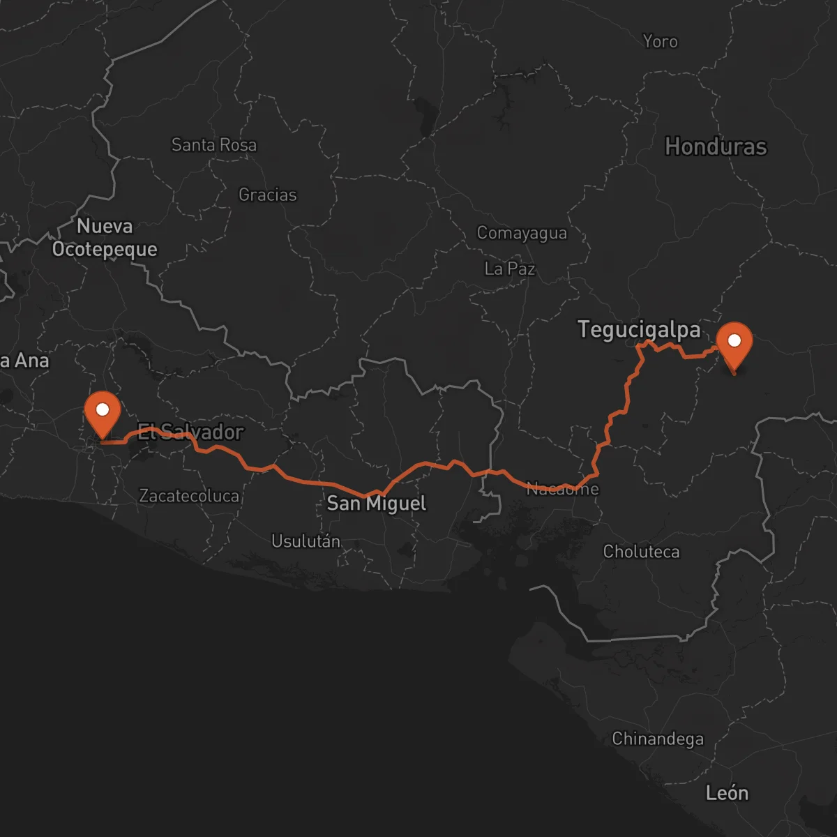 Ruta Yuscarán - San Salvador