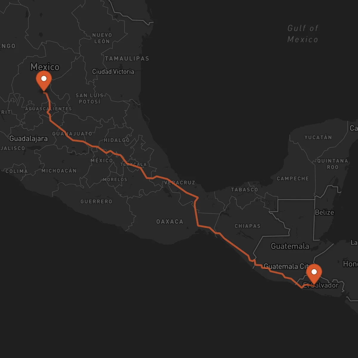 Ruta San Salvador - Zacatecas