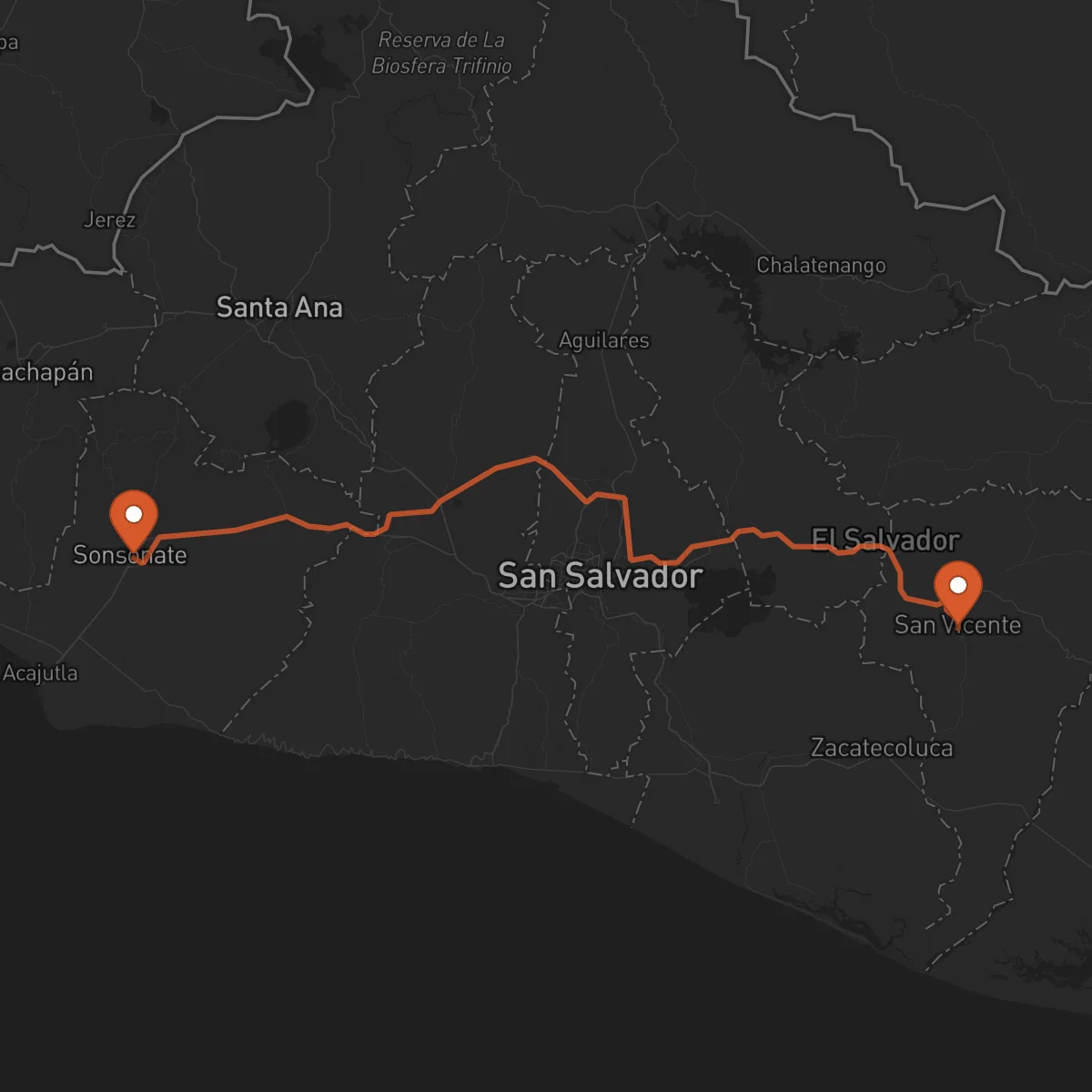 Ruta San Vicente - Sonsonate