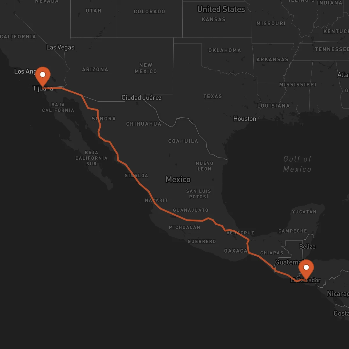 Ruta Tijuana - San Vicente