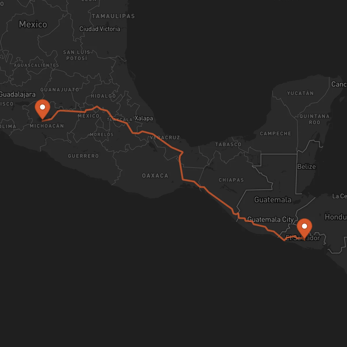 Ruta San Vicente - Uruapan