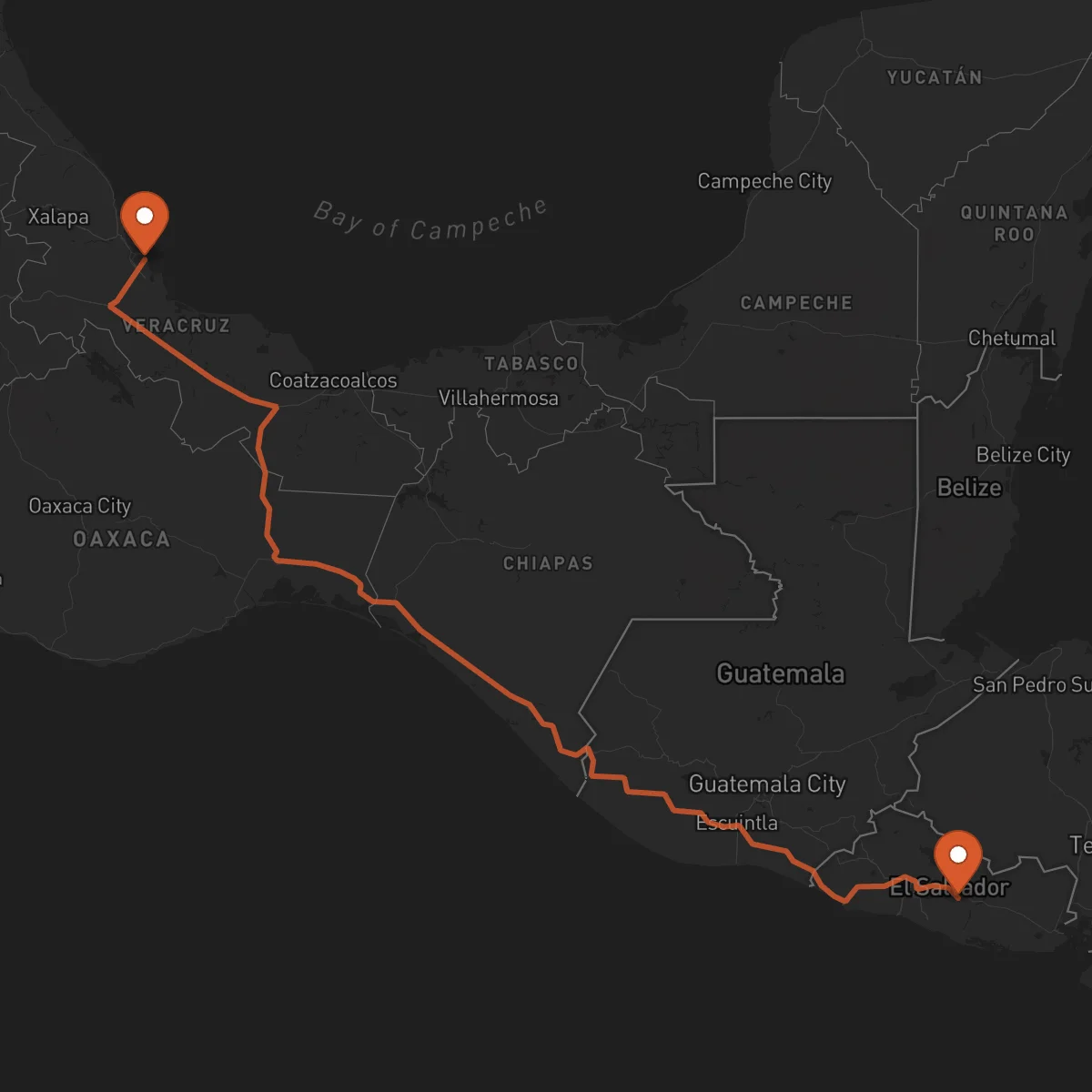 Ruta Veracruz - San Vicente