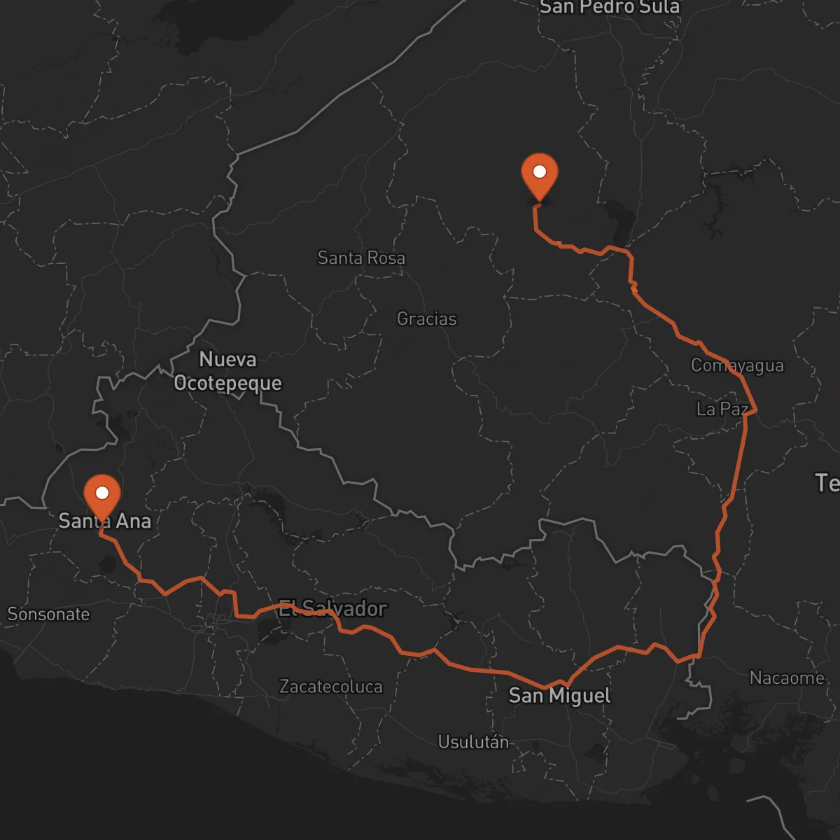 Ruta Santa Ana - Santa Bárbara