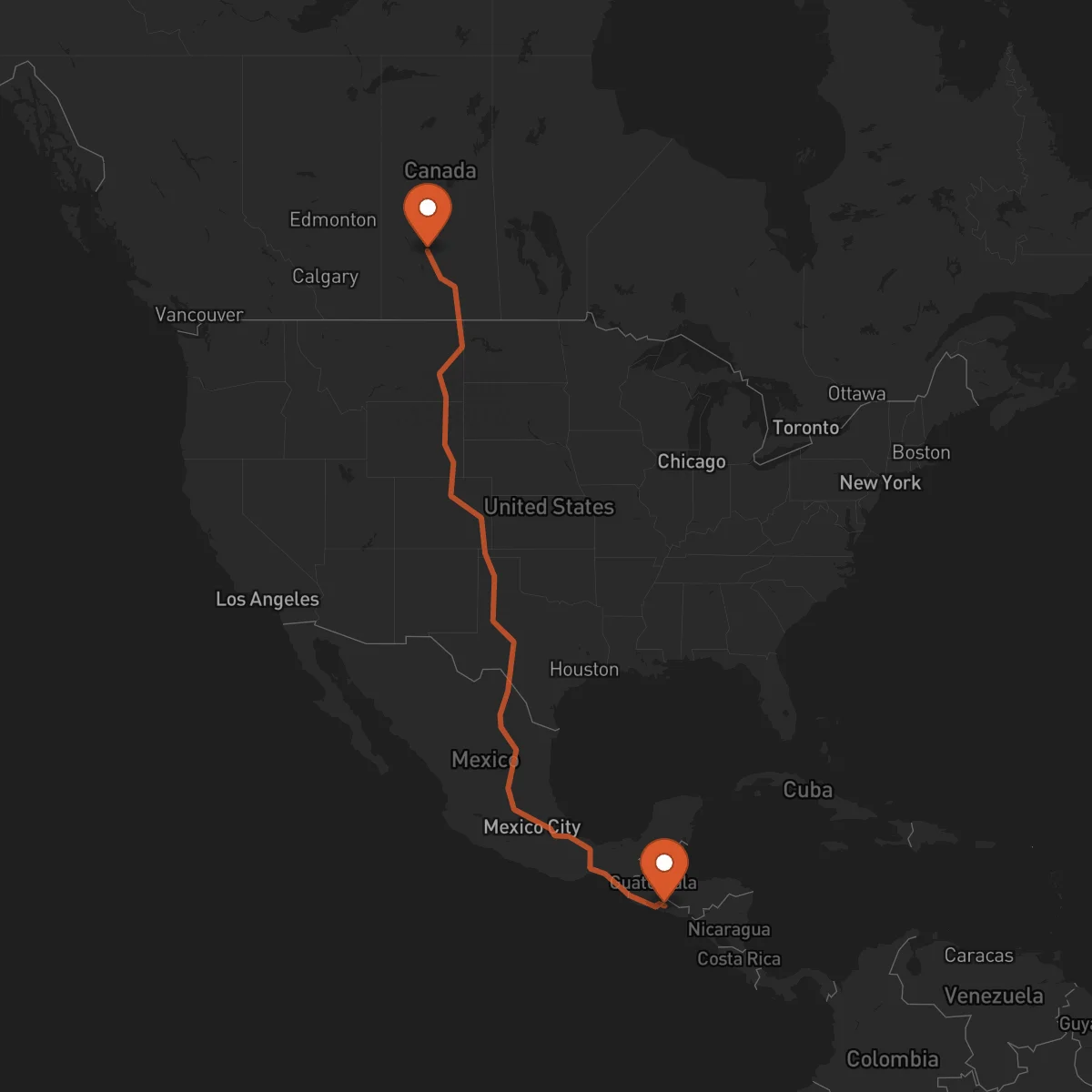 Ruta Saskatoon - Santa Ana