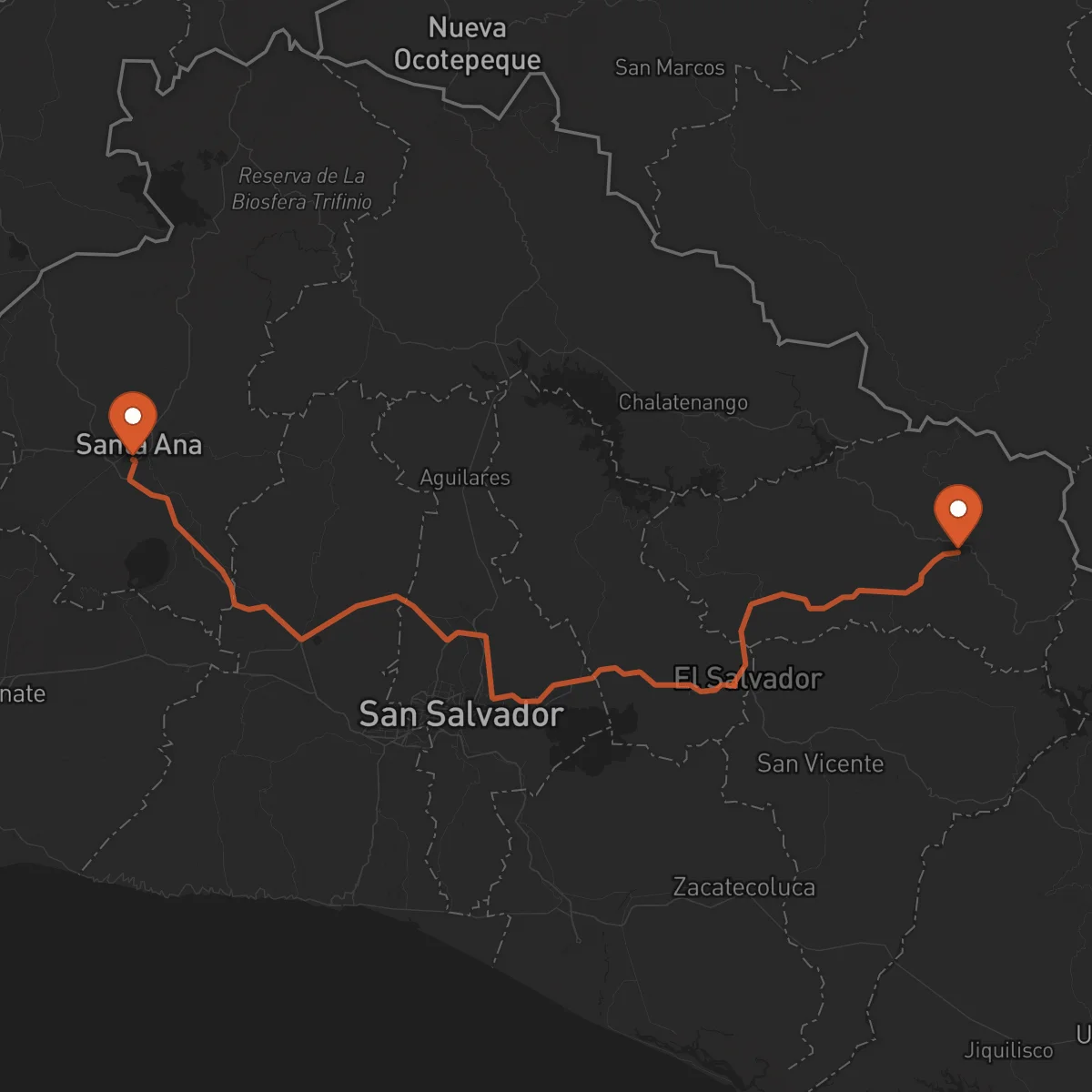 Ruta Santa Ana - Sensuntepeque