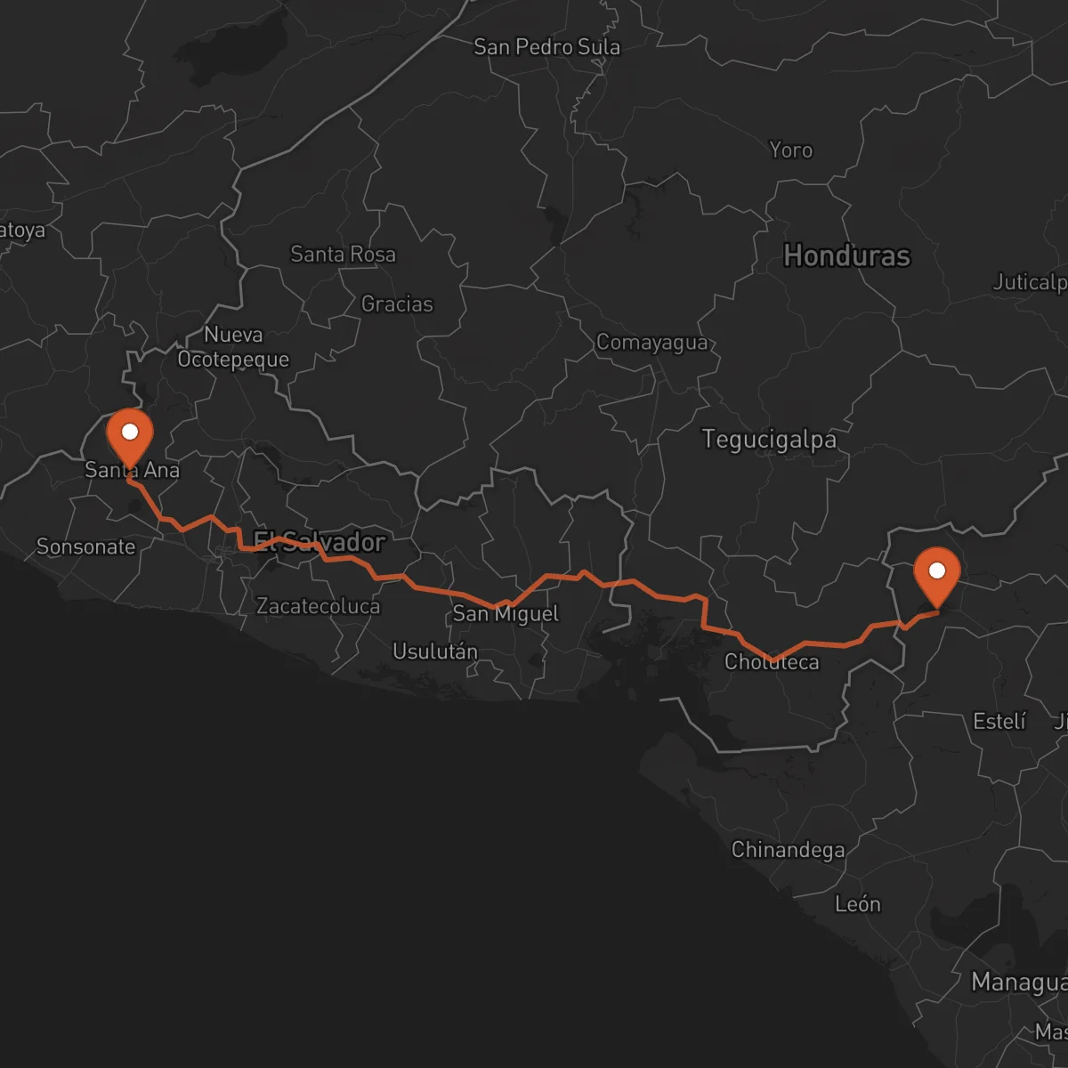 Ruta Santa Ana - Somoto