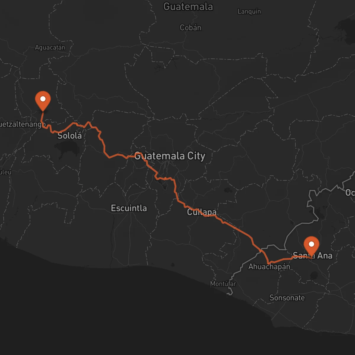 Ruta Santa Ana - Totonicapán