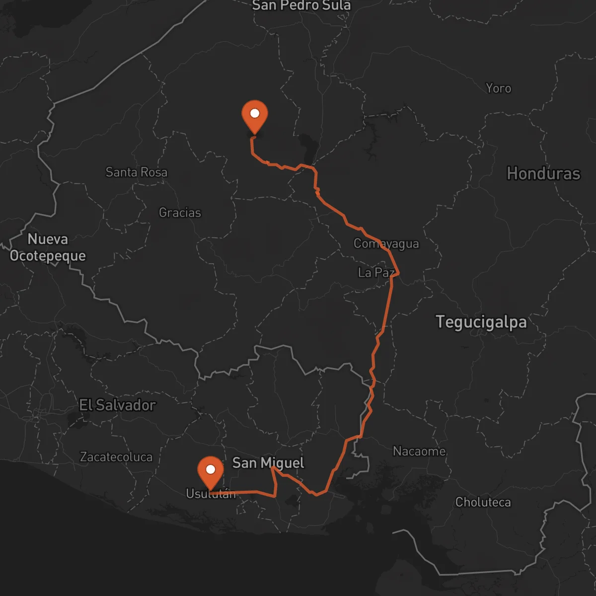 Ruta Usulután - Santa Bárbara