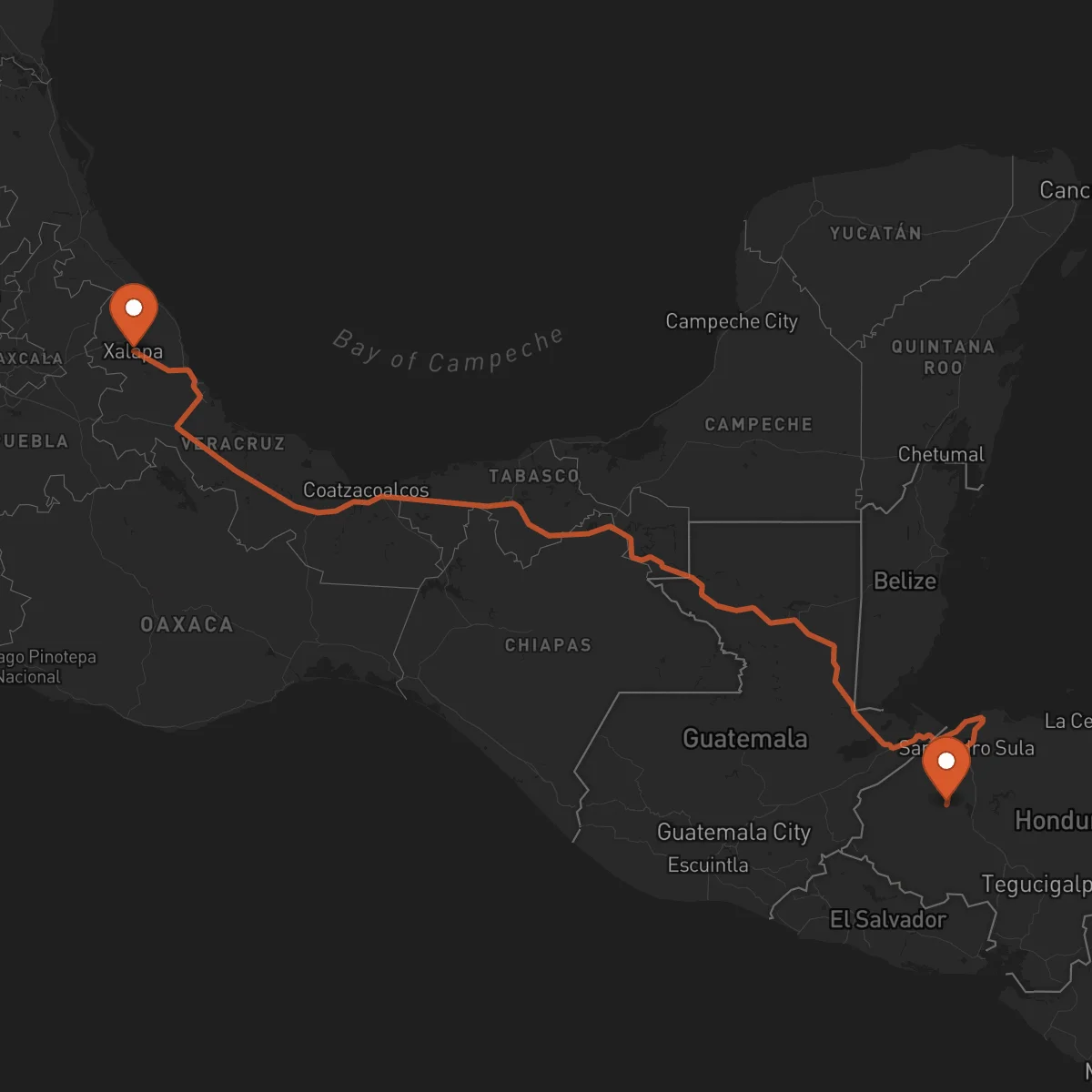 Ruta Xalapa - Santa Bárbara
