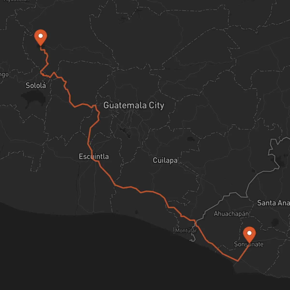 Ruta Sonsonate - Santa Cruz del Quiché