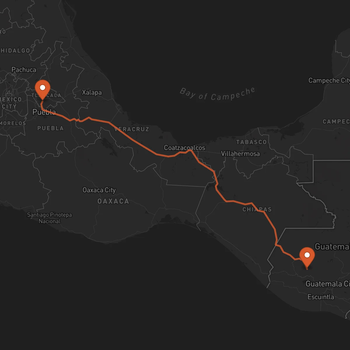 Ruta Tlaxcala de Xicohténcatl - Santa Cruz del Quiché