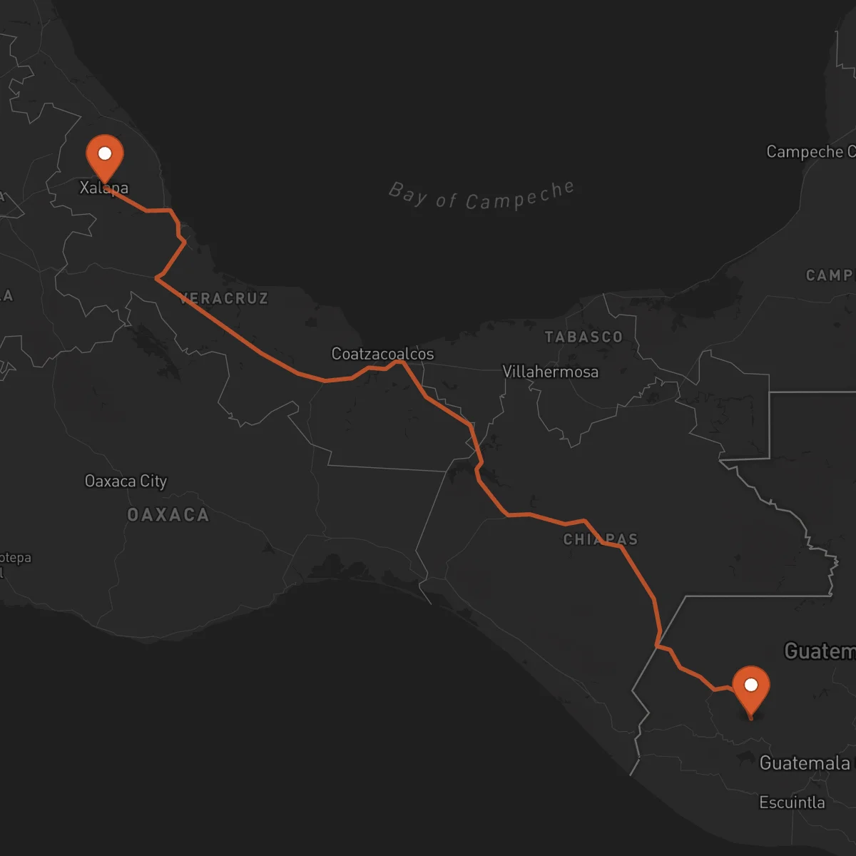Ruta Santa Cruz del Quiché - Xalapa